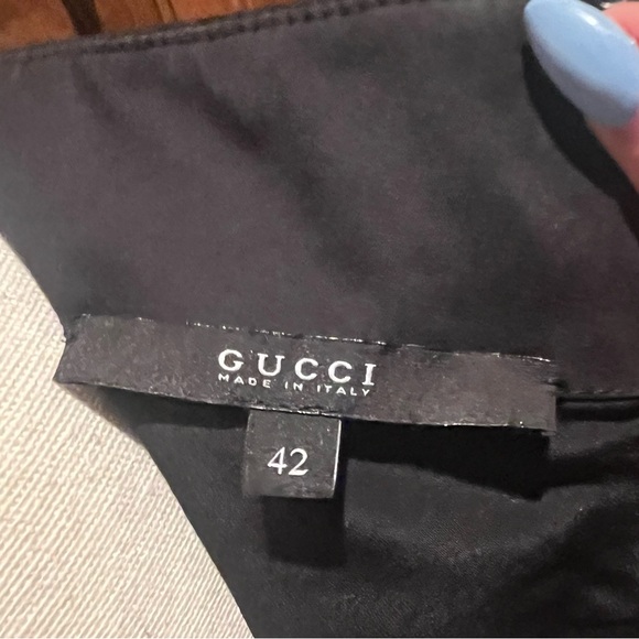 🎈SOLD.  🎈GUCCI little black wool mix dress Size 42 (6-8) - Picture 5 of 10